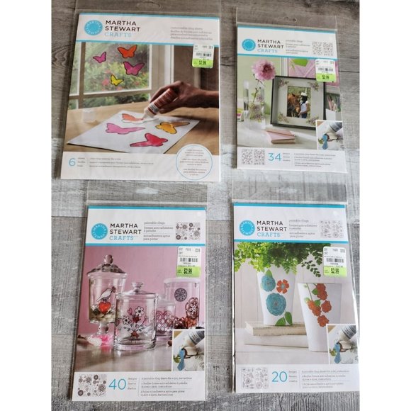 NEW Martha Stewart - Paintable Clings Flowers + Retired - Lot of 4 NEW #31 - Picture 6 of 11